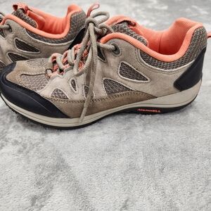 Merrell Women's Sz 8.5 M Lace-Up Trail Hiking Shoes Sneakers J254516C Brown